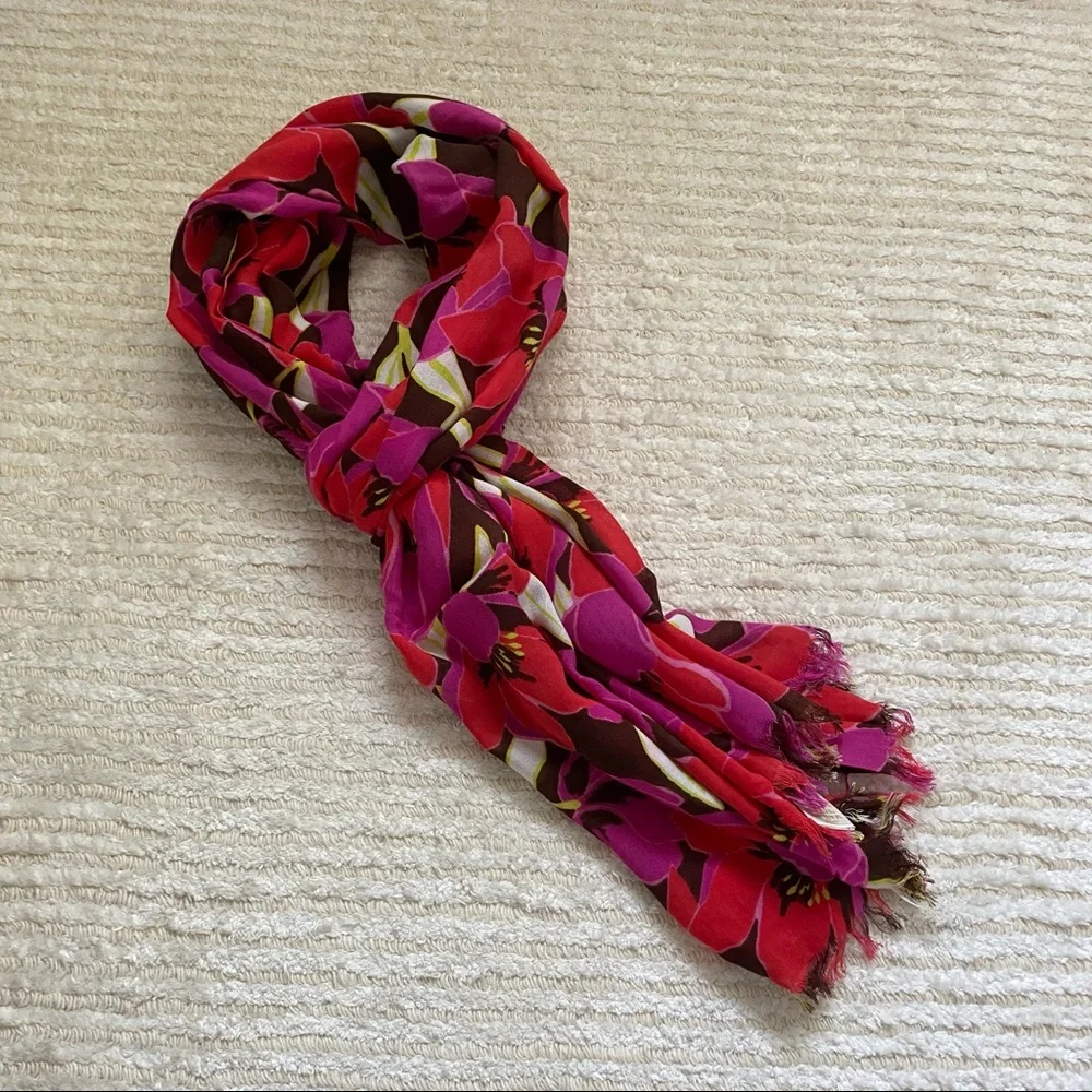 Kate Spade Rio Tropical Floral Scarf